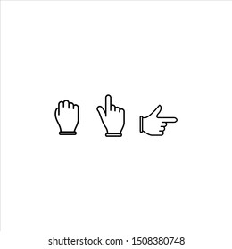 hand icon logo template black white
