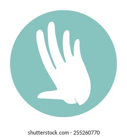 Hand Icon Logo Welcoming Hand Gesture Stock Vector (Royalty Free ...