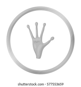 Hand icon in monochrome style isolated on white background. Space symbol stock vector illustration.