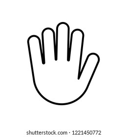 Hand icon on white background. Vector illustration.