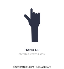 hand up icon on white background. Simple element illustration from Guestures concept. hand up icon symbol design.