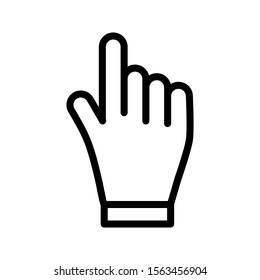 Hand icon on white background. Vector illustration