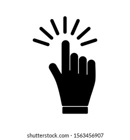 Hand icon on white background. Vector illustration