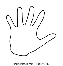
Hand icon on a white background. Vector.