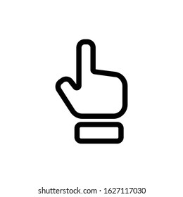 Hand icon on white background. Vector illustration