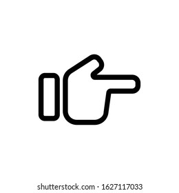 Hand icon on white background. Vector illustration