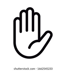 Hand icon on white background. Vector illustration