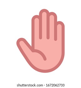 Hand icon on white background. Vector illustration