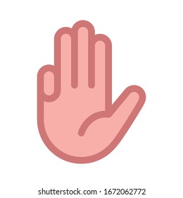 Hand icon on white background. Vector illustration