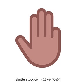 Hand icon on white background. Vector illustration
