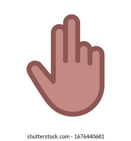Hand icon on white background. Vector illustration