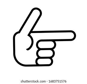 hand icon on white background