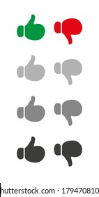 Handsymbol auf weißem Hintergrund