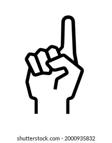 hand icon on white background
