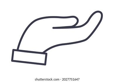 hand icon on white background