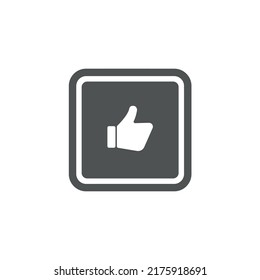 Handsymbol auf weißem Hintergrund