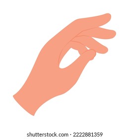 icono de mano en fondo blanco