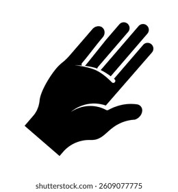 Hand icon on white background