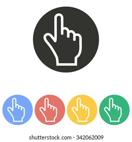 Hand   icon  on white background. Vector illustration.