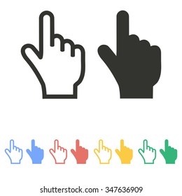 Hand   icon  on white background. Vector illustration.