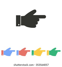 Hand   icon  on white background. Vector illustration.