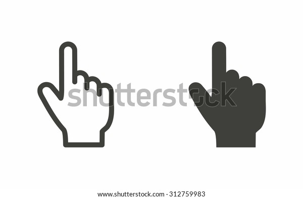 Hand  \
icon  on white background. Vector\
illustration.