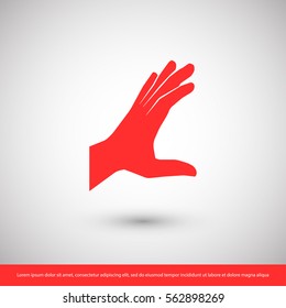 Hand icon. One of set web icons