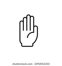 Hand icon outline collection in black and on white background