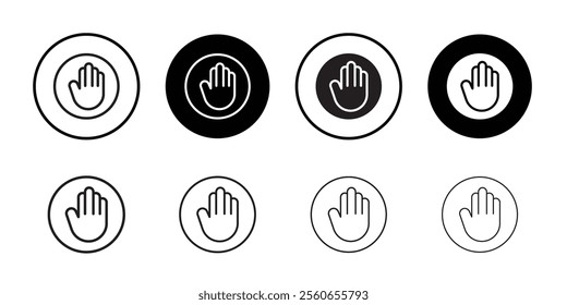 Hand icon Outline vector for web ui