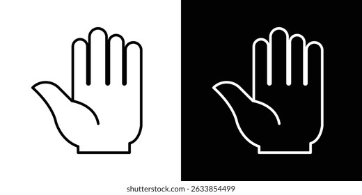 Hand icon. Palm hand icons. Hands symbol collection. Hands icon symbol of participate, volunteer, stop, vote. Vector stock graphic, flat style design illustration resource for UI and buttons. EPS 10. 
