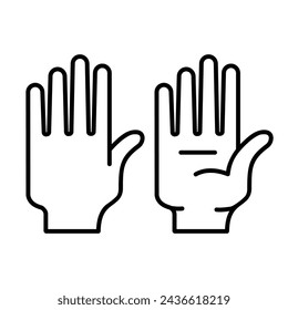 hand icon, palm, vector illustration