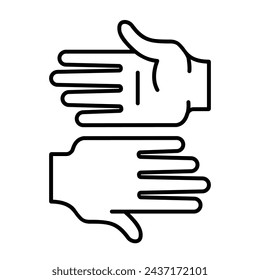 hand icon, palm, vector illustration