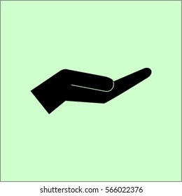 Hand icon, palm vector illustration
