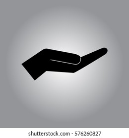 Hand icon, palm vector illustration