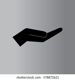 Hand icon, palm vector illustration