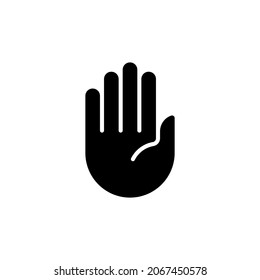 Hand Icon Hand Pictogram Isolated On Stock Vector (Royalty Free ...