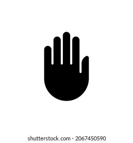 Hand icon. Hand pictogram isolated on white background. Vector palm icon