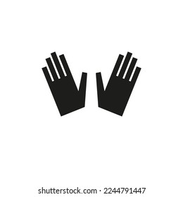 Hand icon. Pictogram. Simple flat vector illustration on a white background.