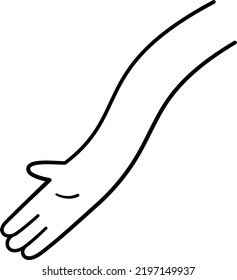 Estilo vectorial reactivo de icono de mano