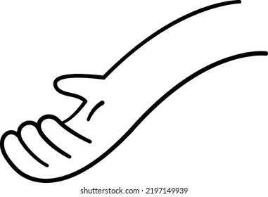 Hand icon playful vector style