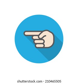 hand icon pointer. flat design vector eps10