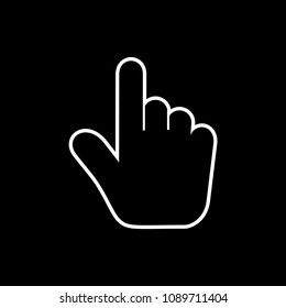 Hand icon pointer vector