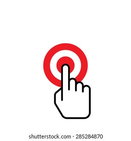 Hand icon pointer : vector