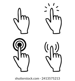 hand icon pointer vector illustration