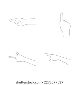 hand icon pointing illustration design