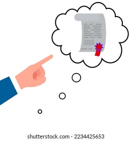 icono de mano que apunta a la idea de escribir
