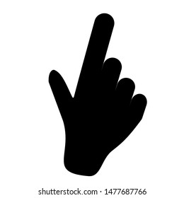 Hand icon, Hand pointing up vector icon. Flat style sign for mobile concept and web design. Point up hand gesture simple solid icon. for graphic and web design.