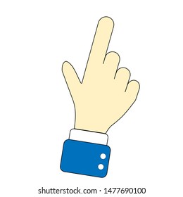 Hand icon, Hand pointing up vector icon. Flat style sign for mobile concept and web design. Point up hand gesture simple solid icon cplored collection for graphic and web design.