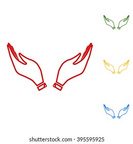 Hand icon. Prayer symbol