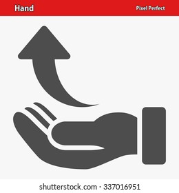 Hand Icon. Professional, pixel perfect icon optimized for both large and small resolutions. EPS 8 format.